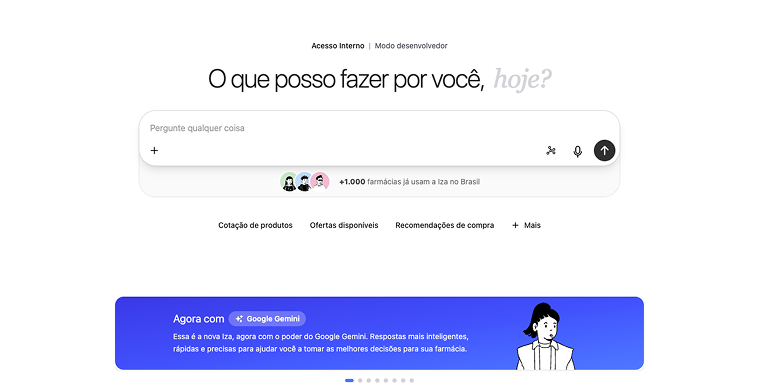 Assistente virtual Iza no Otimiza